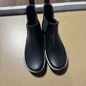 Rocket‎ Dog Black Chelsea Ankle Rain Boots Women's Size 6 Western Logo